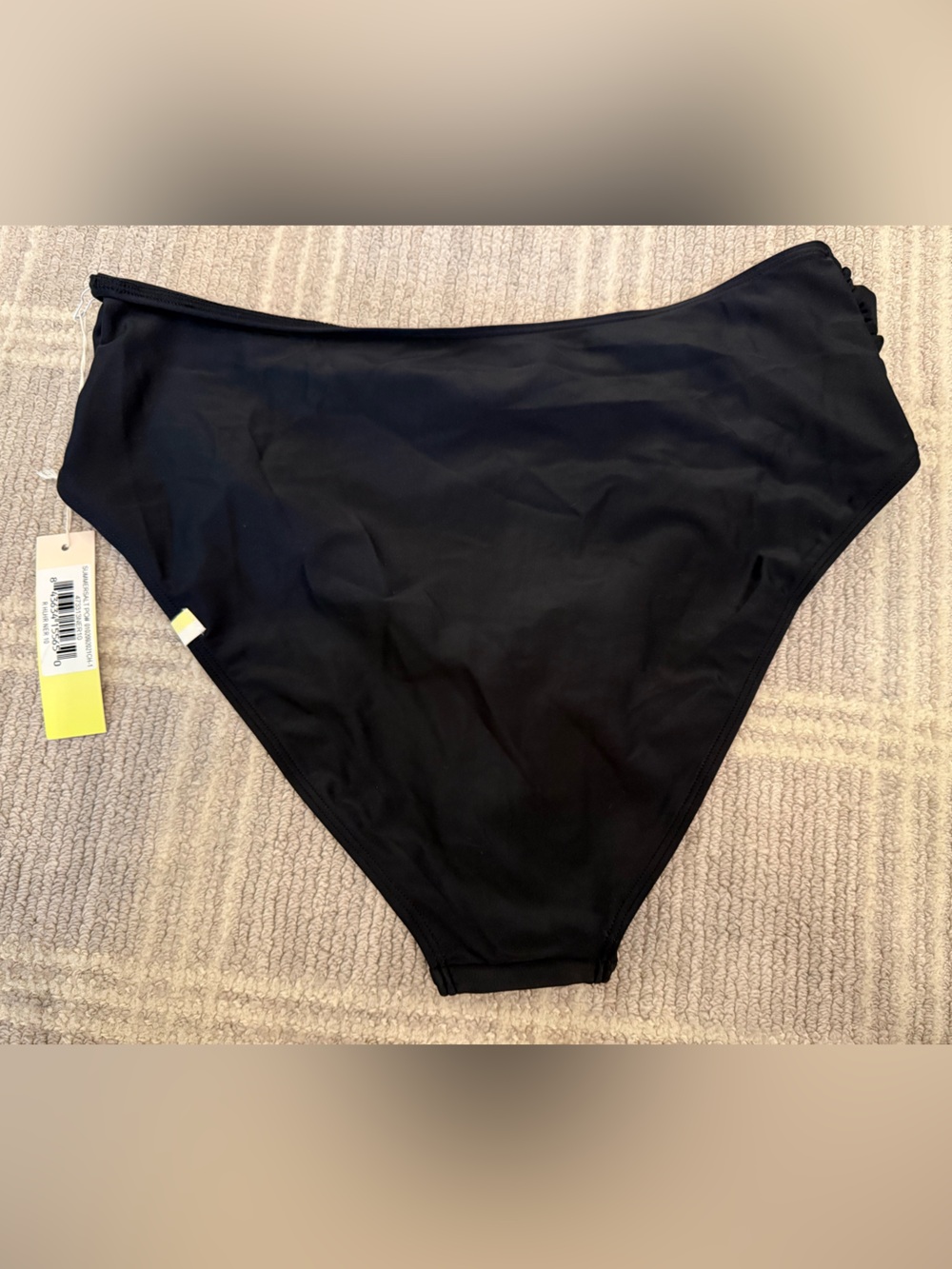Summersalt The Ruched High Leg High Rise Bottom-Black - Picture 2 of 5